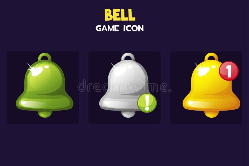 Notification icons for game. Vector illustration message icons for app royalty free illustration