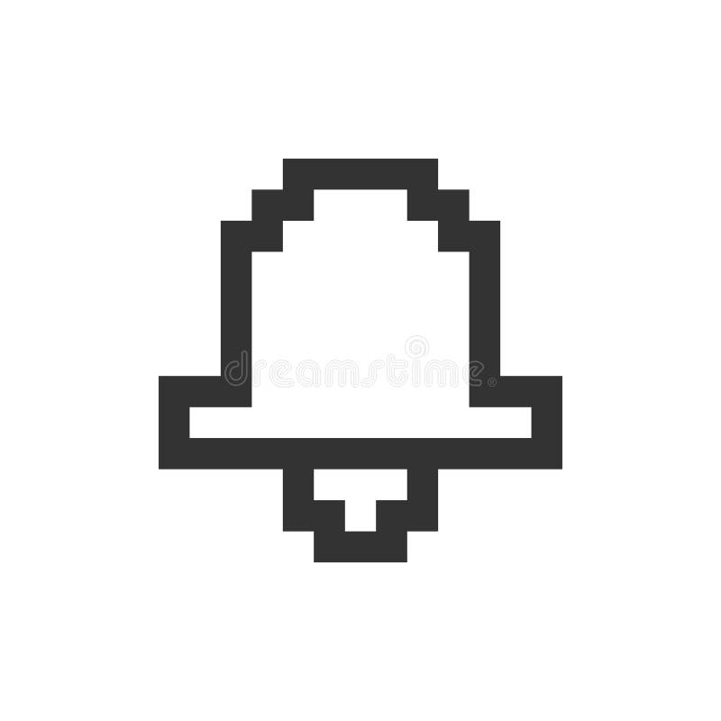 Notifications Pixelated Ui Icon Stock Illustration Illustration of