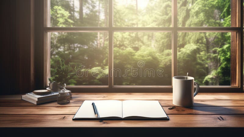 Notitieboek bureau leeg vector illustratie