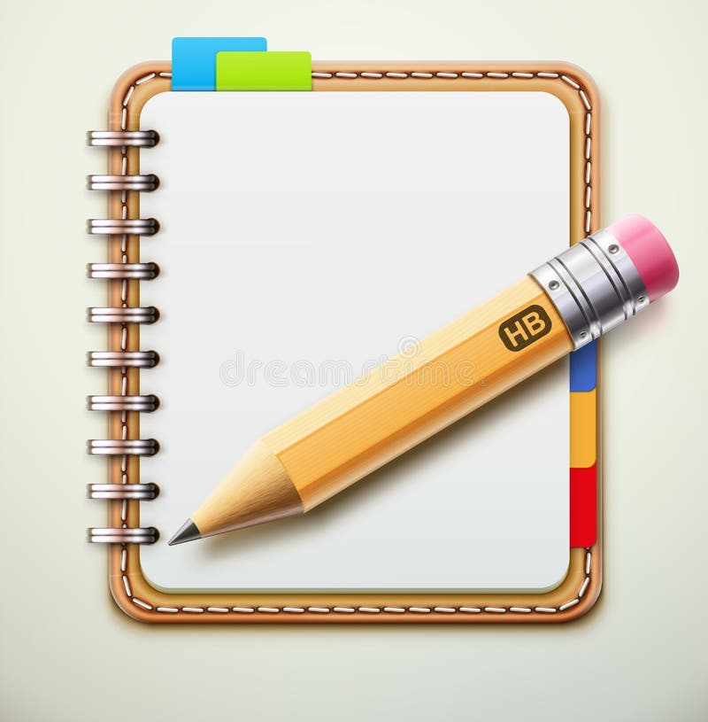 Notitieboekje stock illustratie Notitieboekje stock illustratie