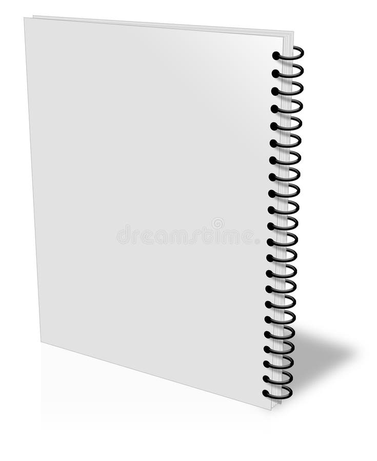 Notizbuch lokalisiert auf weißem Hintergrund stock abbildung
