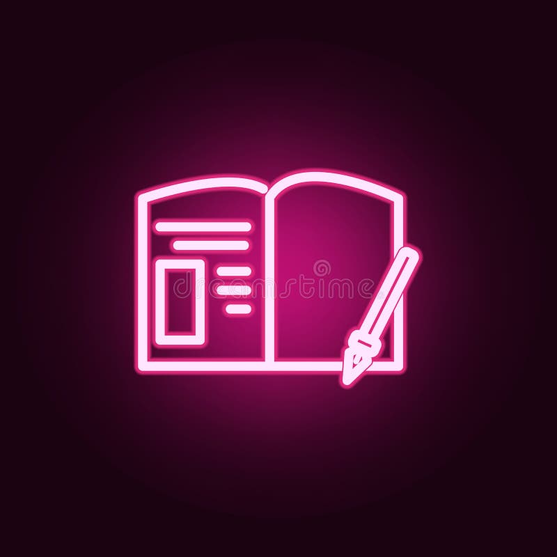 Notizbuch- und Stiftvektorneonikone Elemente des Ausbildungssatzes Einfache Ikone f?r Website, Webdesign, mobiler App, Informatio lizenzfreie abbildung Notizbuch- und Stiftvektorneonikone Elemente des Ausbildungssatzes Einfache Ikone f?r Website, Webdesign, mobiler App, Informatio lizenzfreie abbildung
