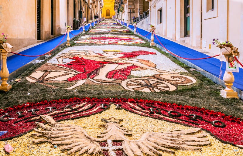 Noto, Italy. Sicily - The Flower Festival royalty free stock photos Noto, Italy. Sicily - The Flower Festival royalty free stock photos