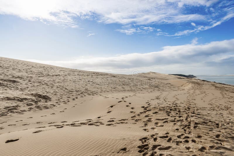The highest dune of Europe stock image 