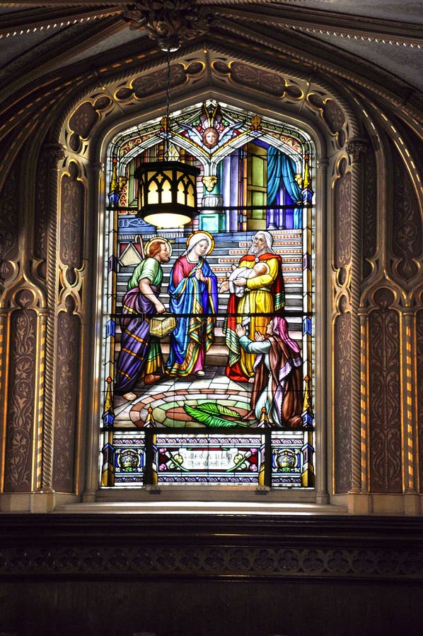 Notre - Dame Cathedral Basilica building interior from Downtown Ottawa in Canada royalty free stock images Notre - Dame Cathedral Basilica building interior from Downtown Ottawa in Canada royalty free stock images