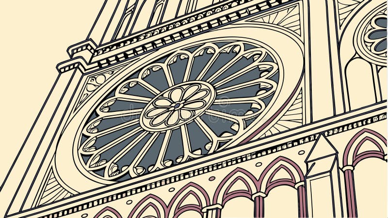 Notre Dame Cathedral, Paris architecture illustration vector design Generative AI. Vector art of Notre Dame Cathedral in Paris, representing Paris architecture, famous landmarks, and European cathedrals, perfect for travel guides and architectural history blogs vector design Generative AI