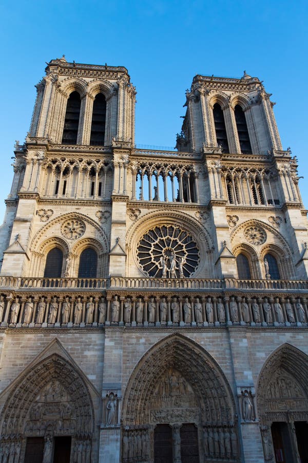 notre dame cathedral paris france paris tourist attraction stock