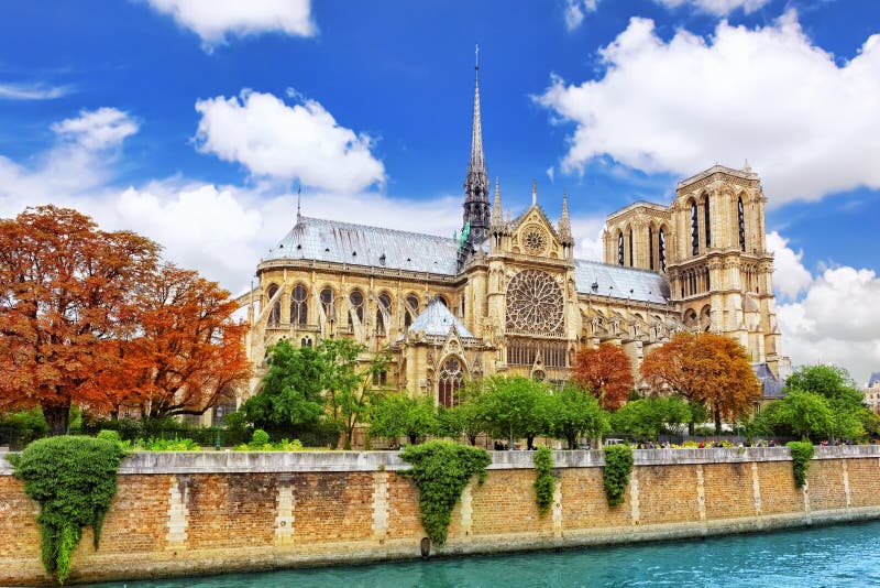 Notre Dame de Paris Cathedral.Paris. France. stock images Notre Dame de Paris Cathedral.Paris. France. stock images