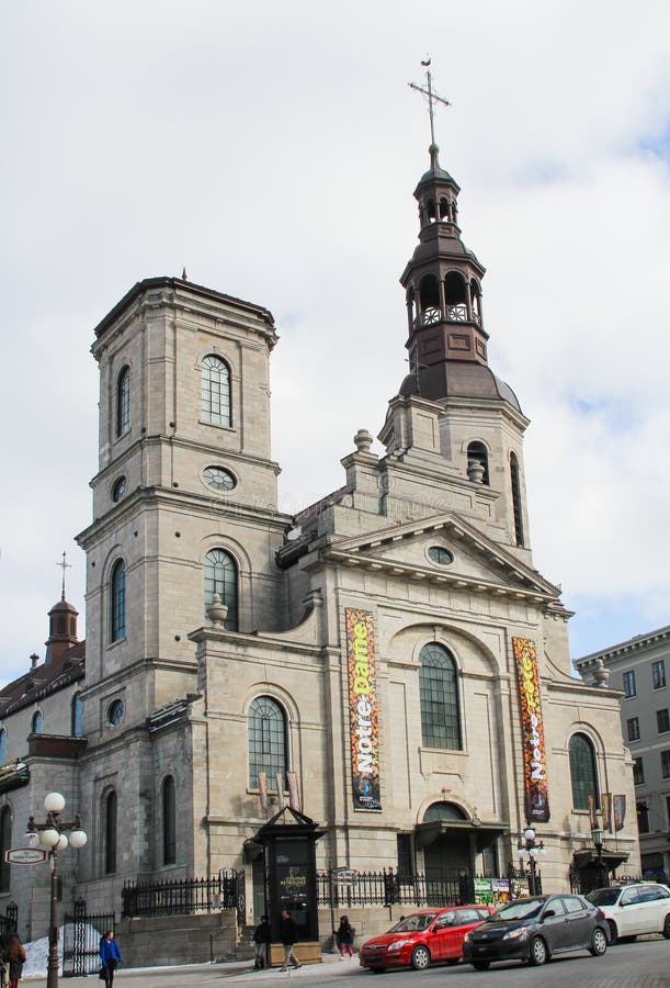Notre-Dame de Quebec Basilica-Cathedral in old Quebec city stock photo Notre-Dame de Quebec Basilica-Cathedral in old Quebec city stock photo