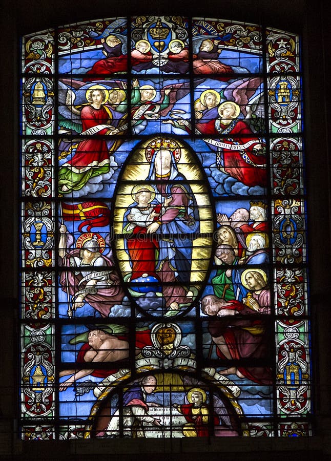 Notre Dame des-victoires kyrktar, Paris, Frankrike