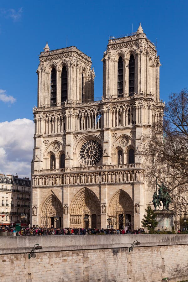 Notre Dame, Famous Catholic Church, Tourism Landmark in Paris France