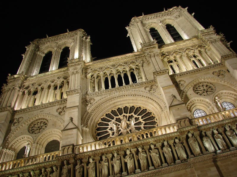 Notre dame at night