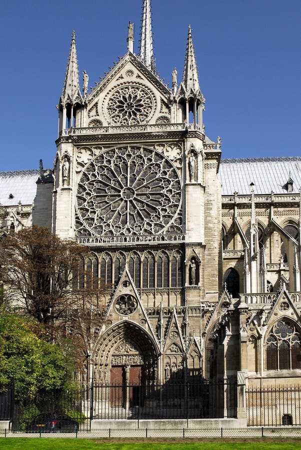 Notre Dame In South Facade Royalty Free Stock Image Notre Dame In South Facade Royalty Free Stock Image