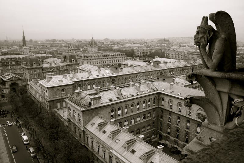 notre paris dame de gargoyle стоковое изображение notre paris dame de gargoyle стоковое изображение