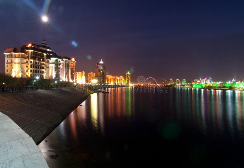 Notte Astana immagini stock libere da diritti Notte Astana immagini stock libere da diritti