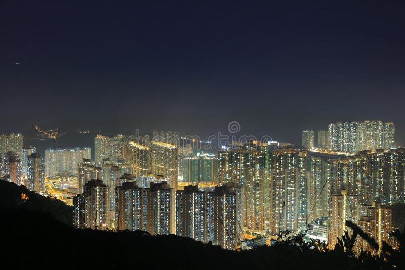 Notte di kowloon orientale a 2016 fotografie stock