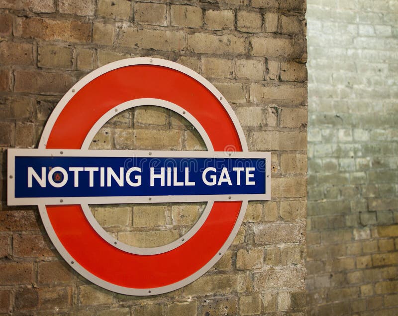 Notting Hill Gate editorial stock image. Image of metro 20505649