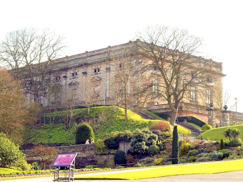 This may break a dream, but this is Nottingham Castle, as it is today. In the Middle Ages it was a major royal fortress and occasional royal residence. In decline by the 16th century, it was largely demolished in 1649, but sufficient fragments remain to give an impression of the layout of the site. A ducal mansion later occupied the summit of the promontory. This was burnt out by rioters in 1831,. This may break a dream, but this is Nottingham Castle, as it is today. In the Middle Ages it was a major royal fortress and occasional royal residence. In decline by the 16th century, it was largely demolished in 1649, but sufficient fragments remain to give an impression of the layout of the site. A ducal mansion later occupied the summit of the promontory. This was burnt out by rioters in 1831,