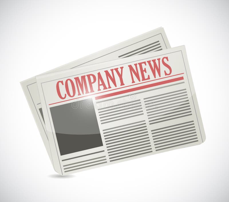 Notícia da empresa Ilustração do jornal ilustração stock Notícia da empresa Ilustração do jornal ilustração stock