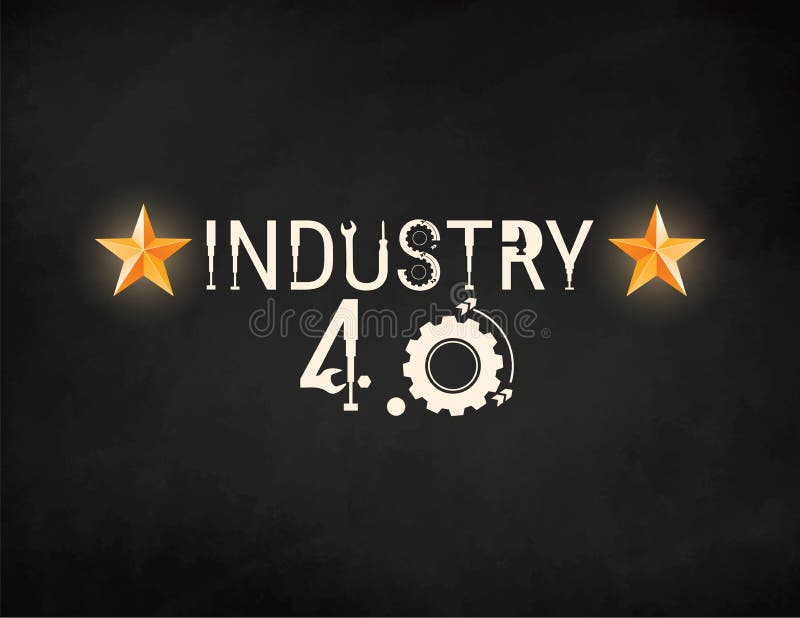Noua revoluție industrială. 40 de bannere din domeniu : asistenți roboți de automatizare a revoluției industriale inteligente, cu vector illustration