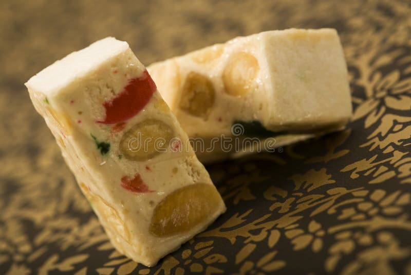 Nougat γλασαρισμένου καρπού &omicro στοκ εικόνα με δικαίωμα ελεύθερης χρήσης