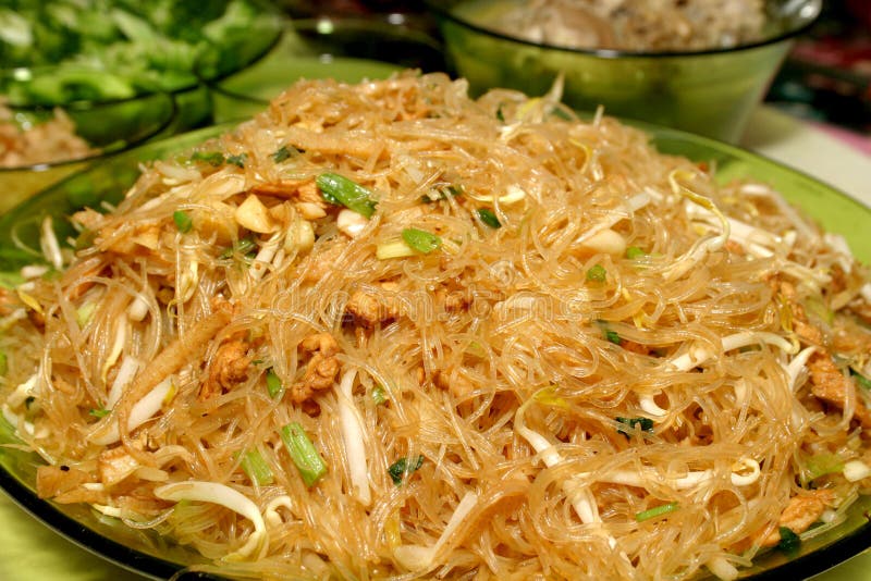 Fried Chinese glass noodles. Fried Chinese glass noodles