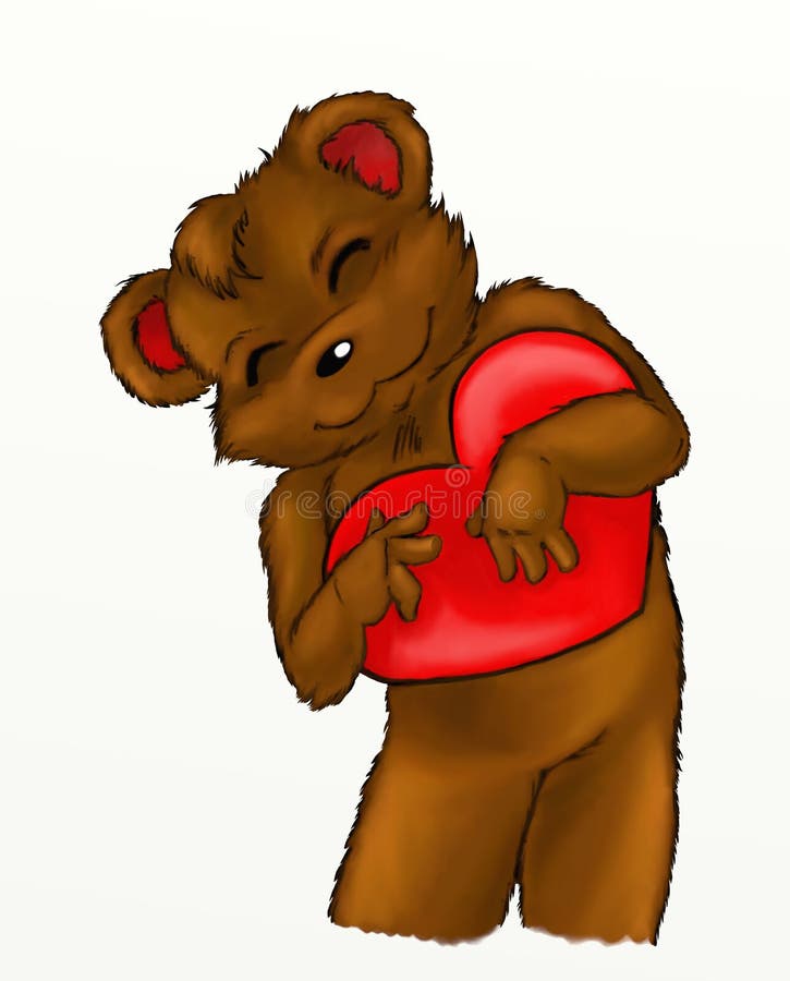 nounours de fixation de coeur d'ours illustration stock nounours de fixation de coeur d'ours illustration stock