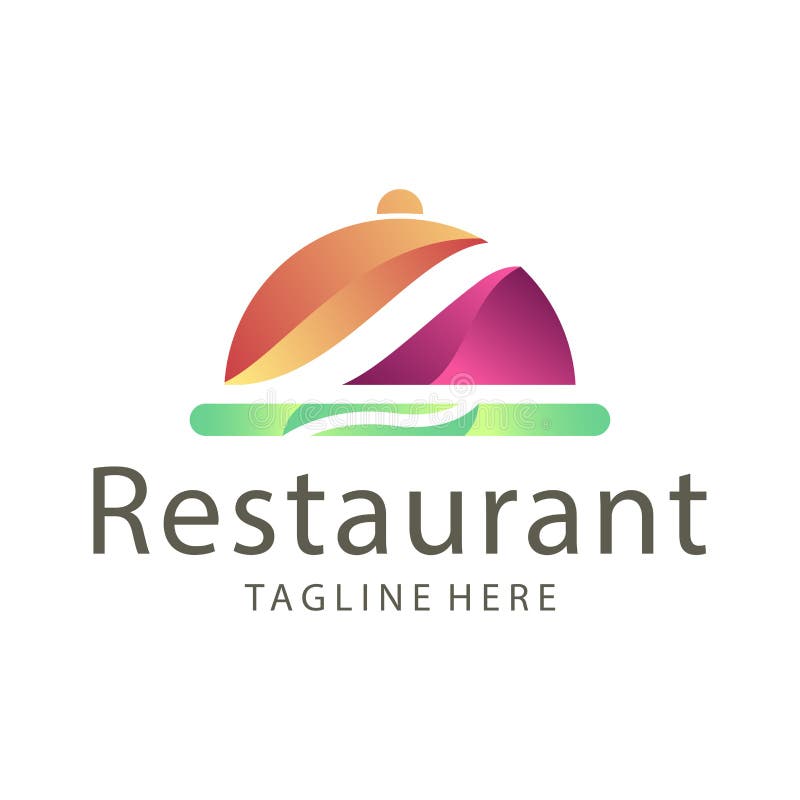 Nourriture ?l?gante de restaurant et conception de logo de boissons illustration de vecteur Nourriture ?l?gante de restaurant et conception de logo de boissons illustration de vecteur
