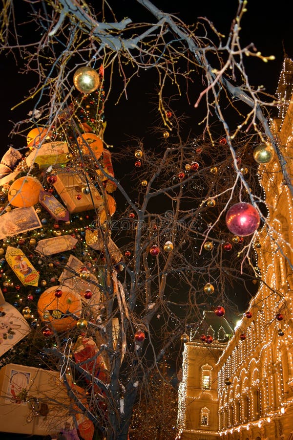 Nouvelle année Moscou - 8 janvier 2016, place rouge photo stock Nouvelle année Moscou - 8 janvier 2016, place rouge photo stock