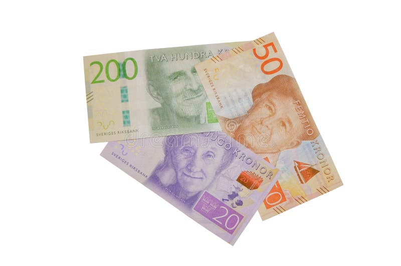 nouvelle flèche de billet de banque de couronne de la Suède images libres de droits nouvelle flèche de billet de banque de couronne de la Suède images libres de droits