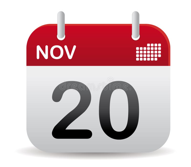 Novembra červená kalendár postaviť.