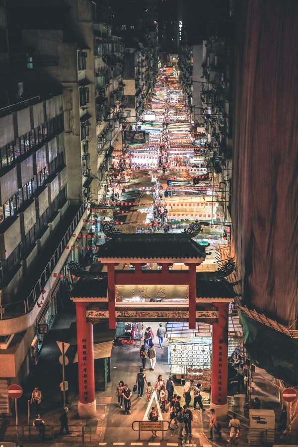 The Temple Street Night Market, Hong Kong 4 Nov 2012 Editorial Photo