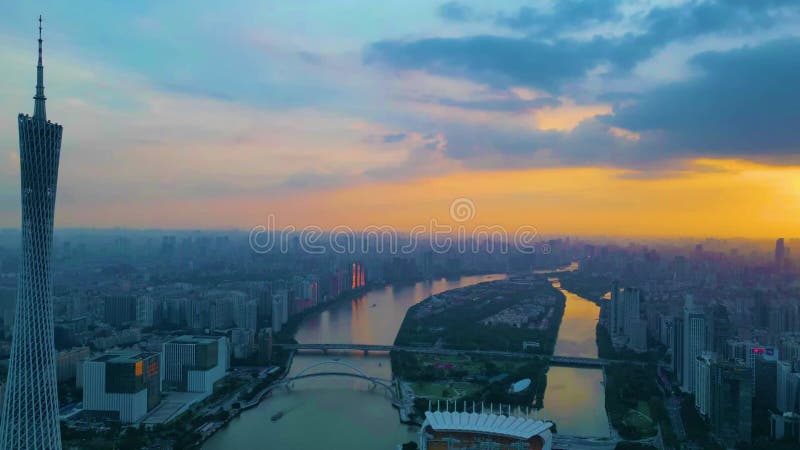 Nova cidade e torre canton de zhujiang
