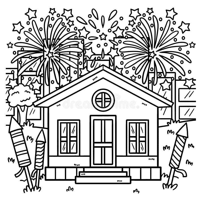 Fogo De Artifício Desenho Para Colorir - Ultra Coloring Pages