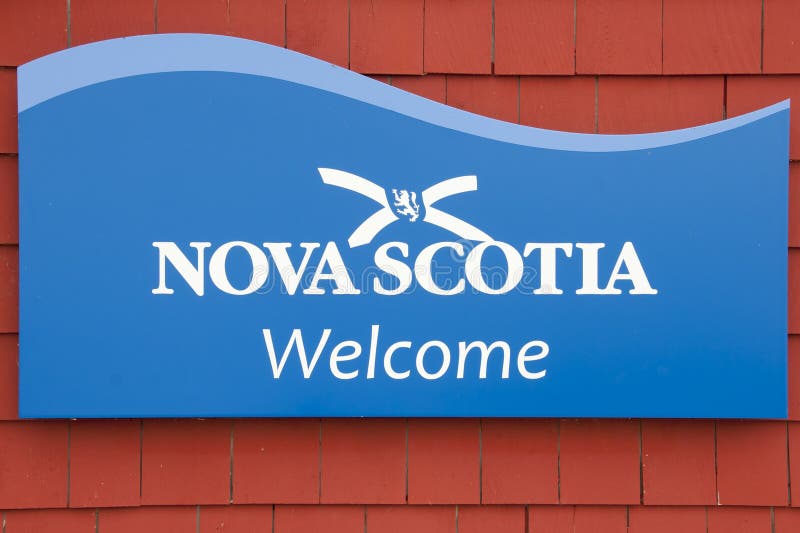 Nova Scotia Sign Kanada Redaktionelles Stockfoto Bild von