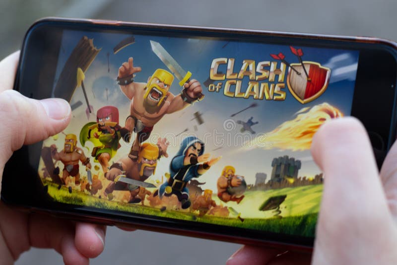 Clash Of Clans Aplicativo De Jogo Móvel. Fundo De Dinheiro