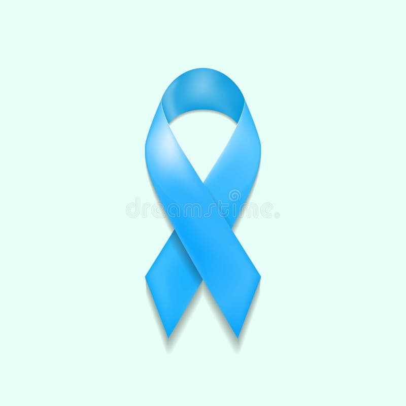 Vector Image Of Prostate Cancer Awareness Ribbonblue Ribbon Stock