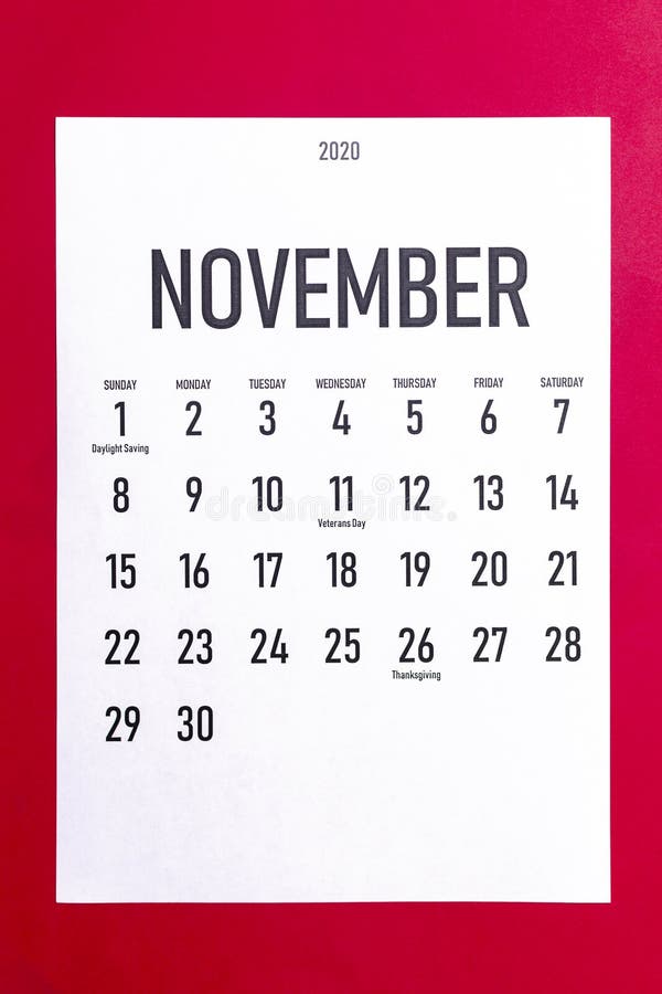 Thanksgiving Day Date On Calendar Background Closeup Stock Photo, Picture  and Royalty Free Image. Image 52592074.