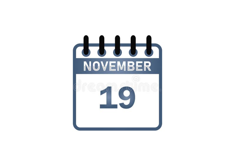 November calendar image â€“ events holidays and important dates ilustração do vetor