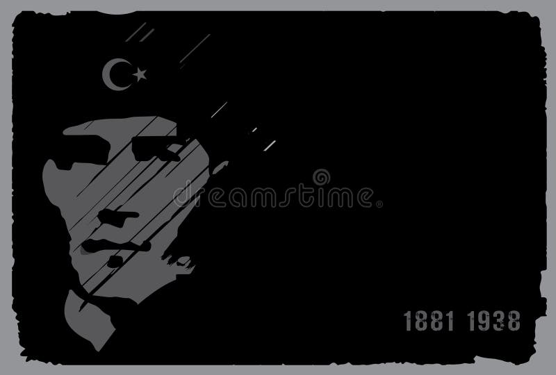 10 November, Mustafa Kemal Ataturk Death Day anniversary. royalty free illustration 10 November, Mustafa Kemal Ataturk Death Day anniversary. royalty free illustration