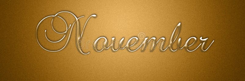 November text title for month background design stock illustration