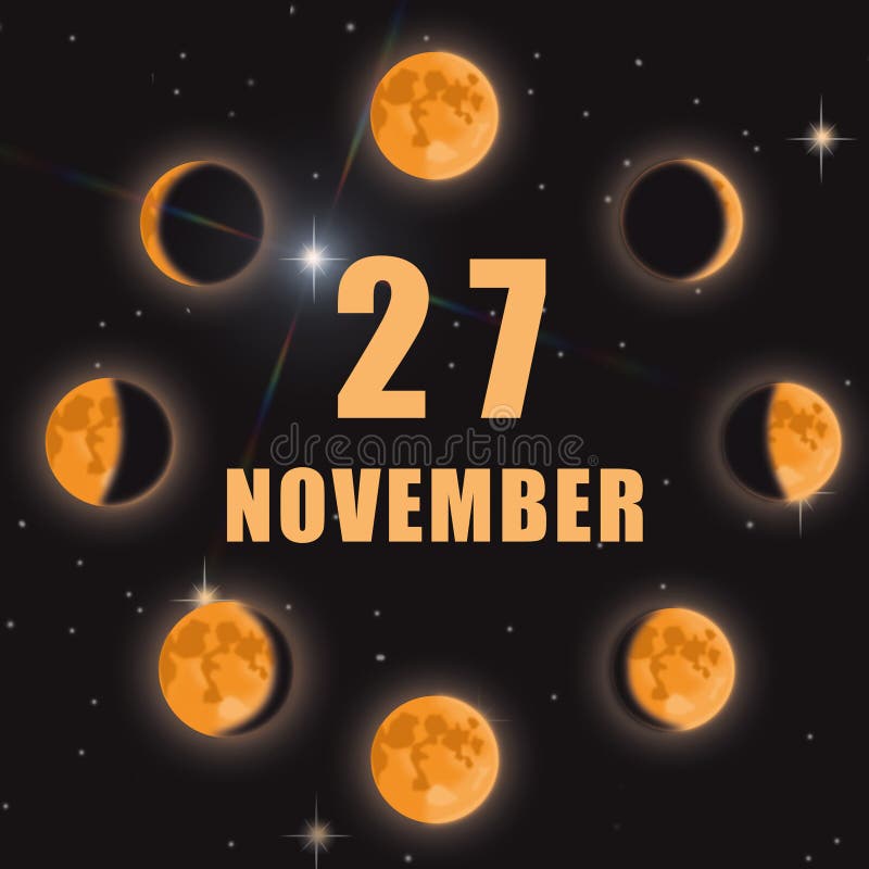 November 27. 27th Day of Month, Calendar Date Stock Illustration