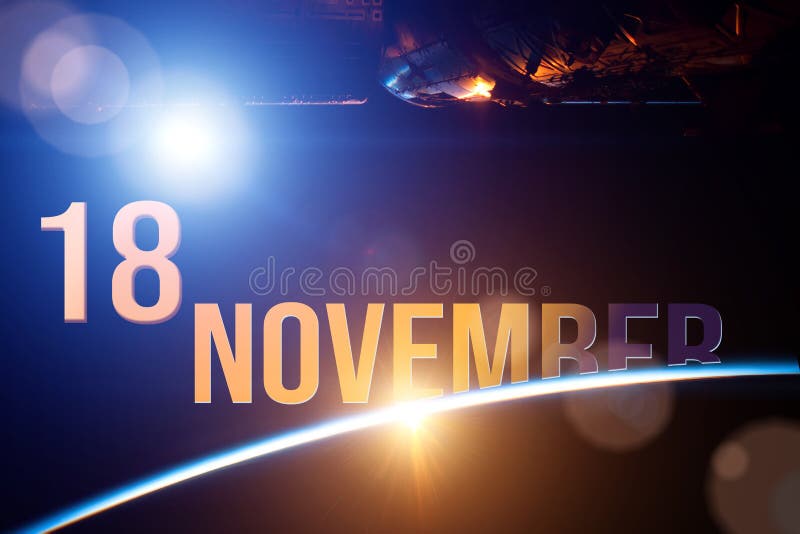 November 18th. Wood Cube Calendar with Date of Month and Day, Pink