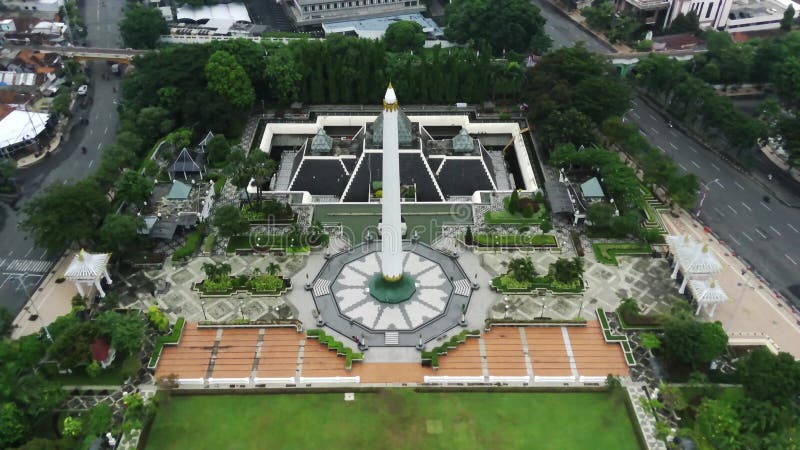 November 20, 2022. View of Surabaya City with Tugu Pahlawan Monument