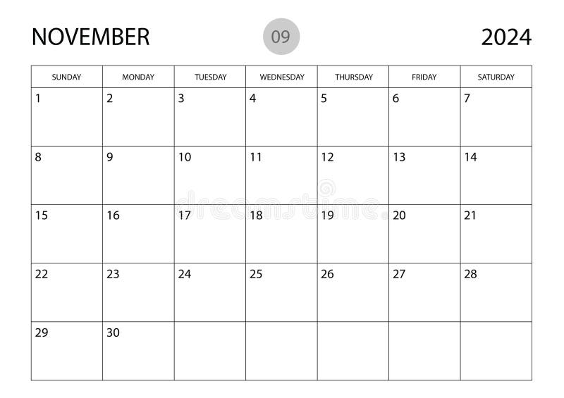 November 2024 Year Planner Template, Calendar 2024 Template, Monthly