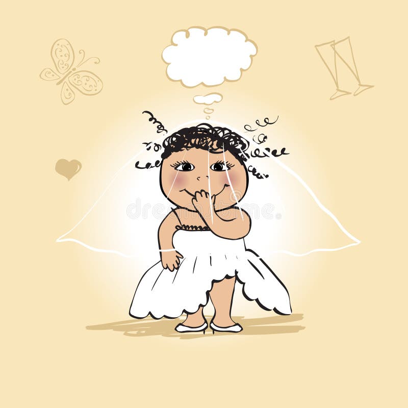 Novia feliz ilustración del vector Novia feliz ilustración del vector