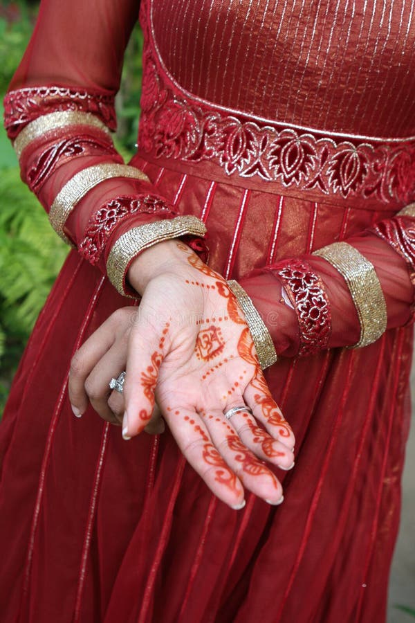 Close-up of an Indian bride's hands decorated with henna. Close-up of an Indian bride's hands decorated with henna.