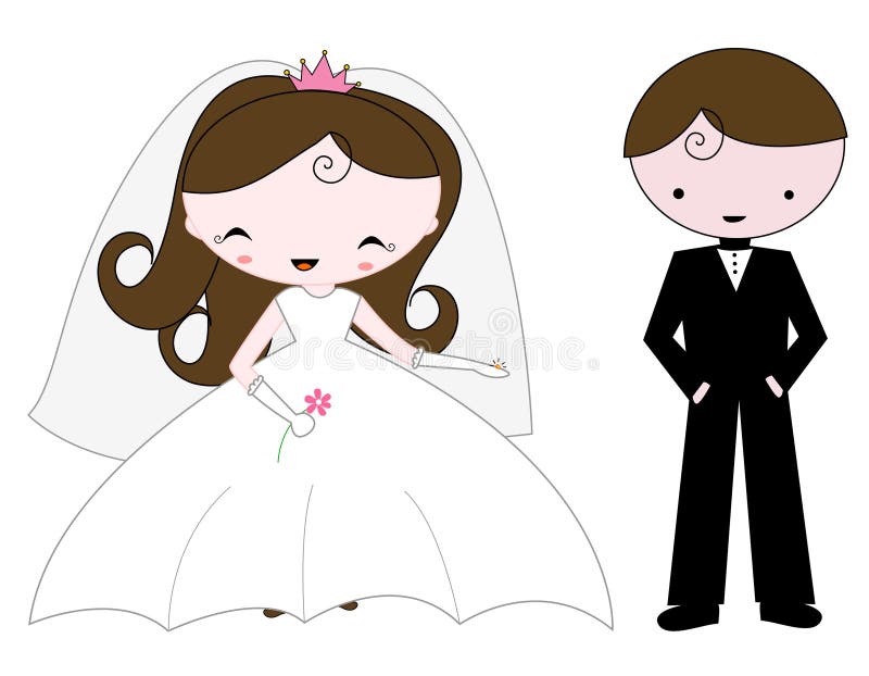 Novia y novio ilustración del vector Novia y novio ilustración del vector
