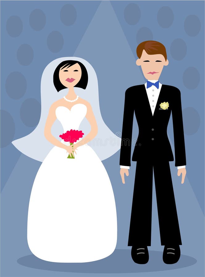 Novia y novio ilustración del vector Novia y novio ilustración del vector