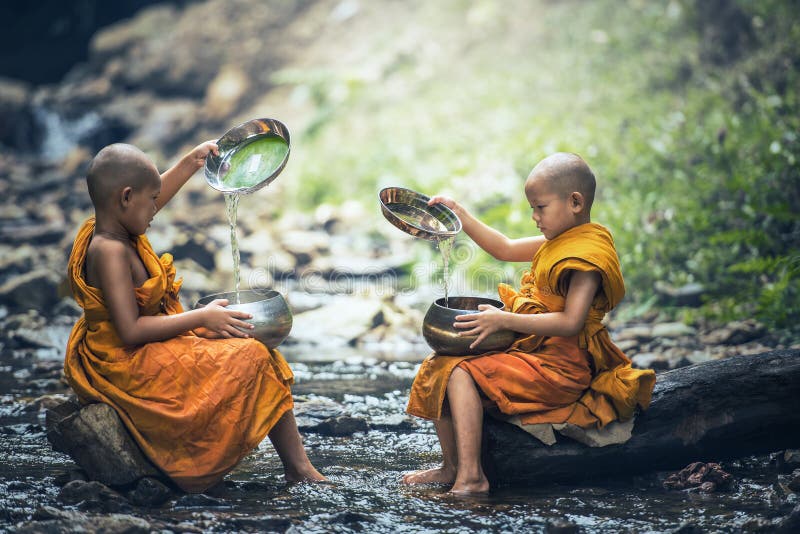 Novice Monk in Thailand, Asia. Novice Monk in Thailand, Asia